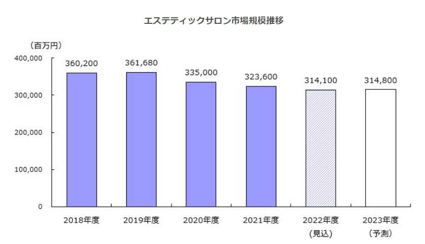 エステティックサロン市場規模推移