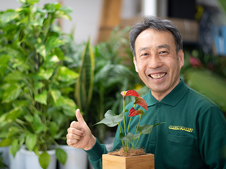 「グリーンで癒される」の言葉が嬉しい！今後は契約200件、月商200万円が目標です！