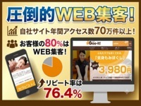 自社サイトの年間アクセス数は70万件以上！お客様の80％がWEBからの集客。